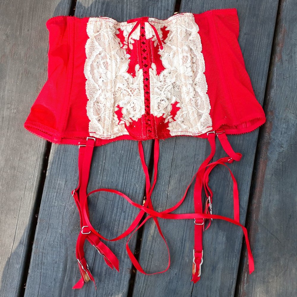 VICTORIA'S SECRET French Waist Corset GARTER XS